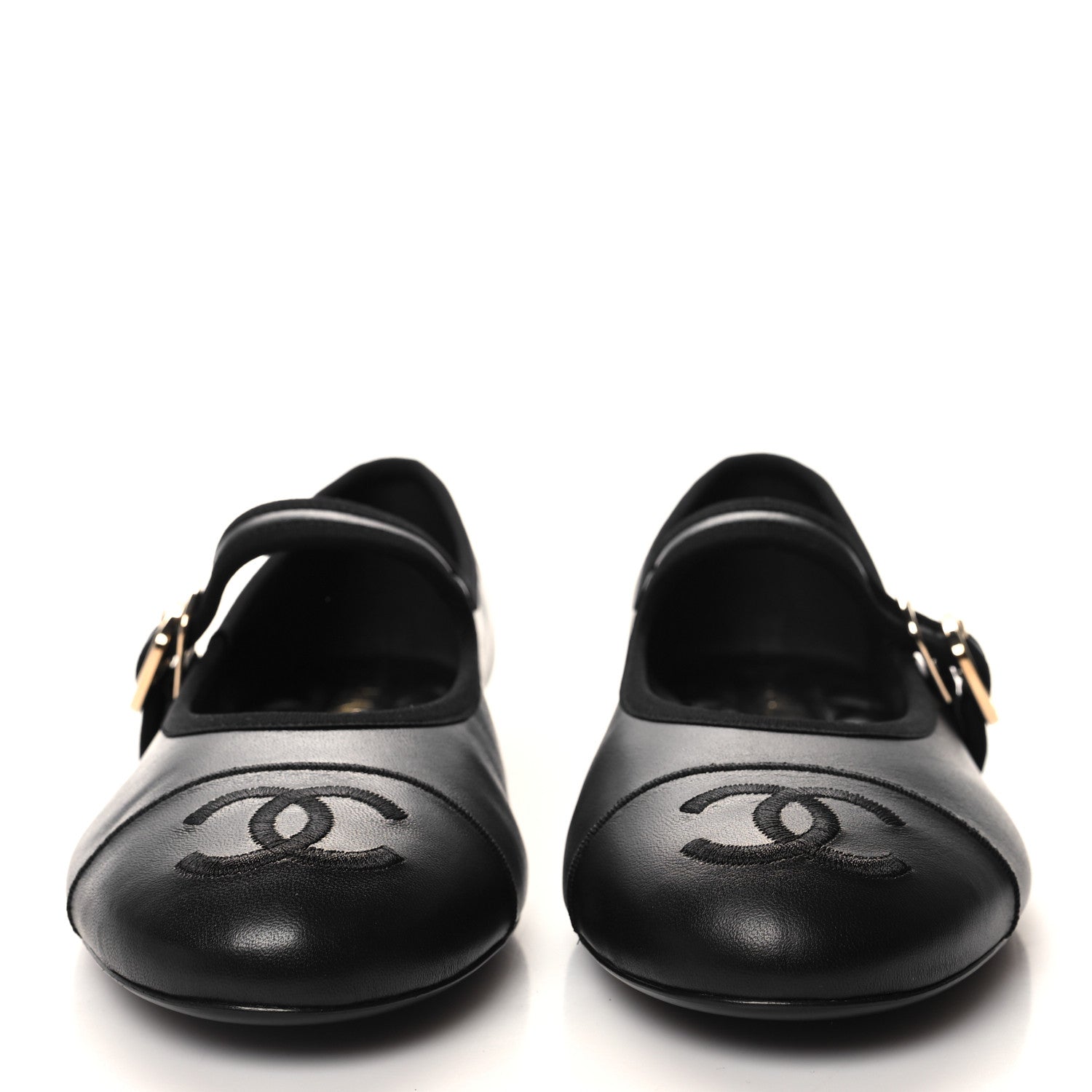 Chanel Lambskin Mary Jane Flats 40 Black 2 of 9