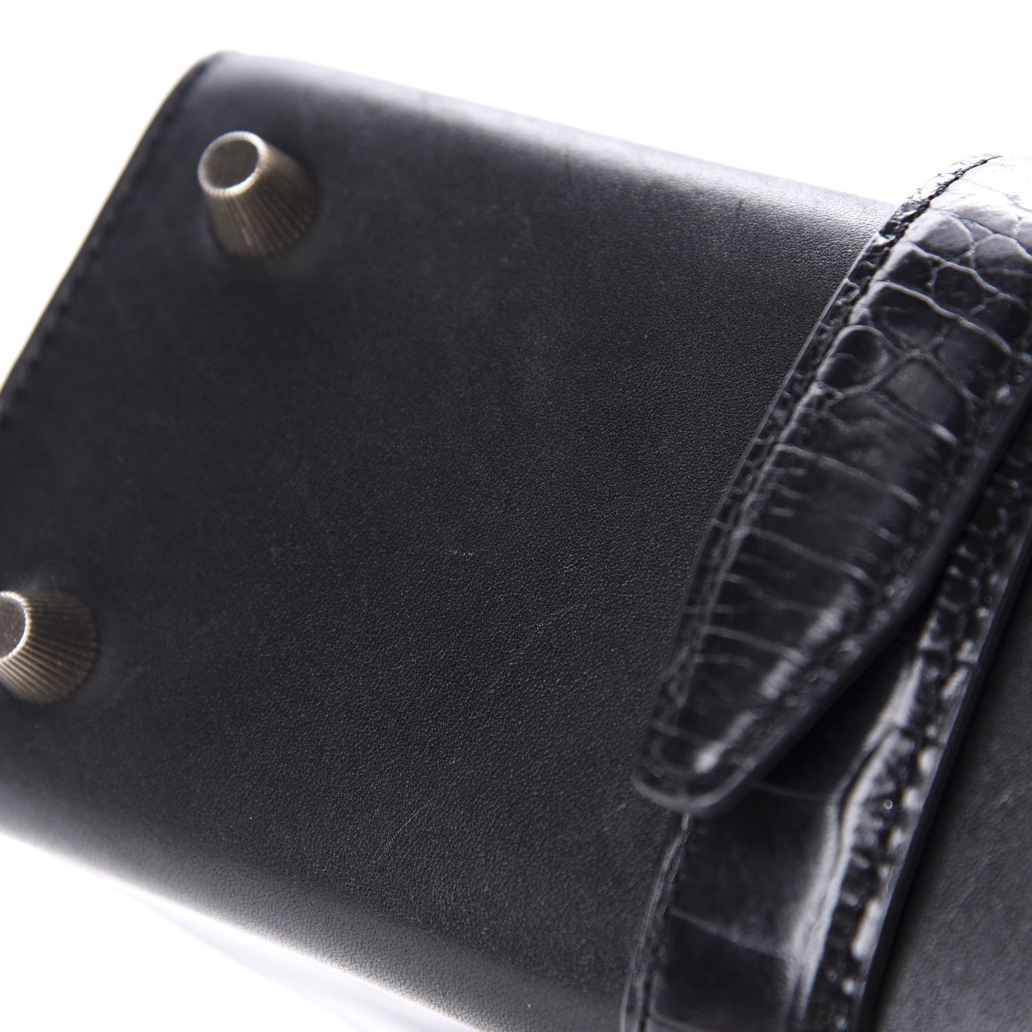 Alexander Wang Calfskin Crocodile Embossed Tai Dopp Kit Bag Black 9 of 16