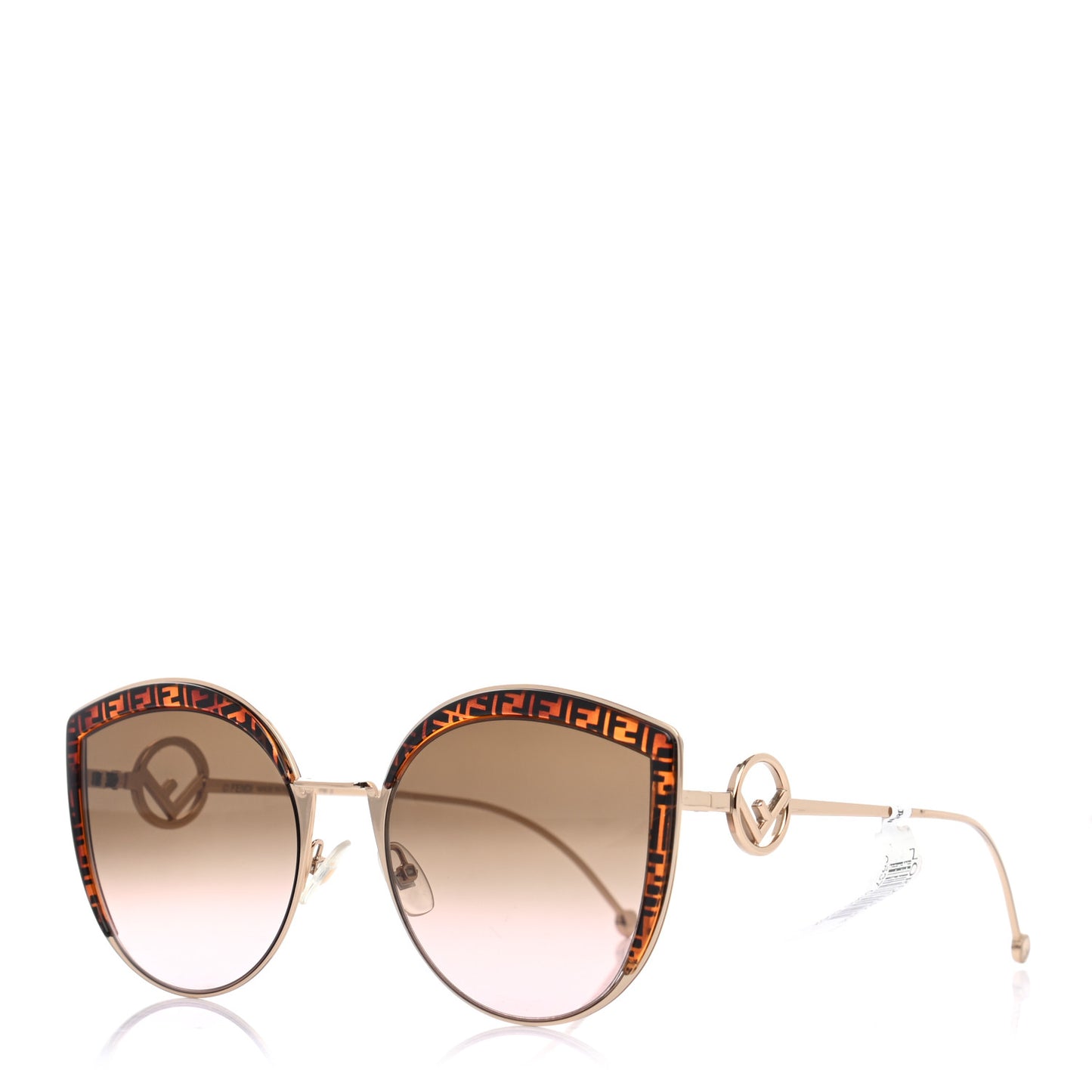 Metal Acetate F is Fendi FF Cat Eye Sunglasses FF 0290/S Gold