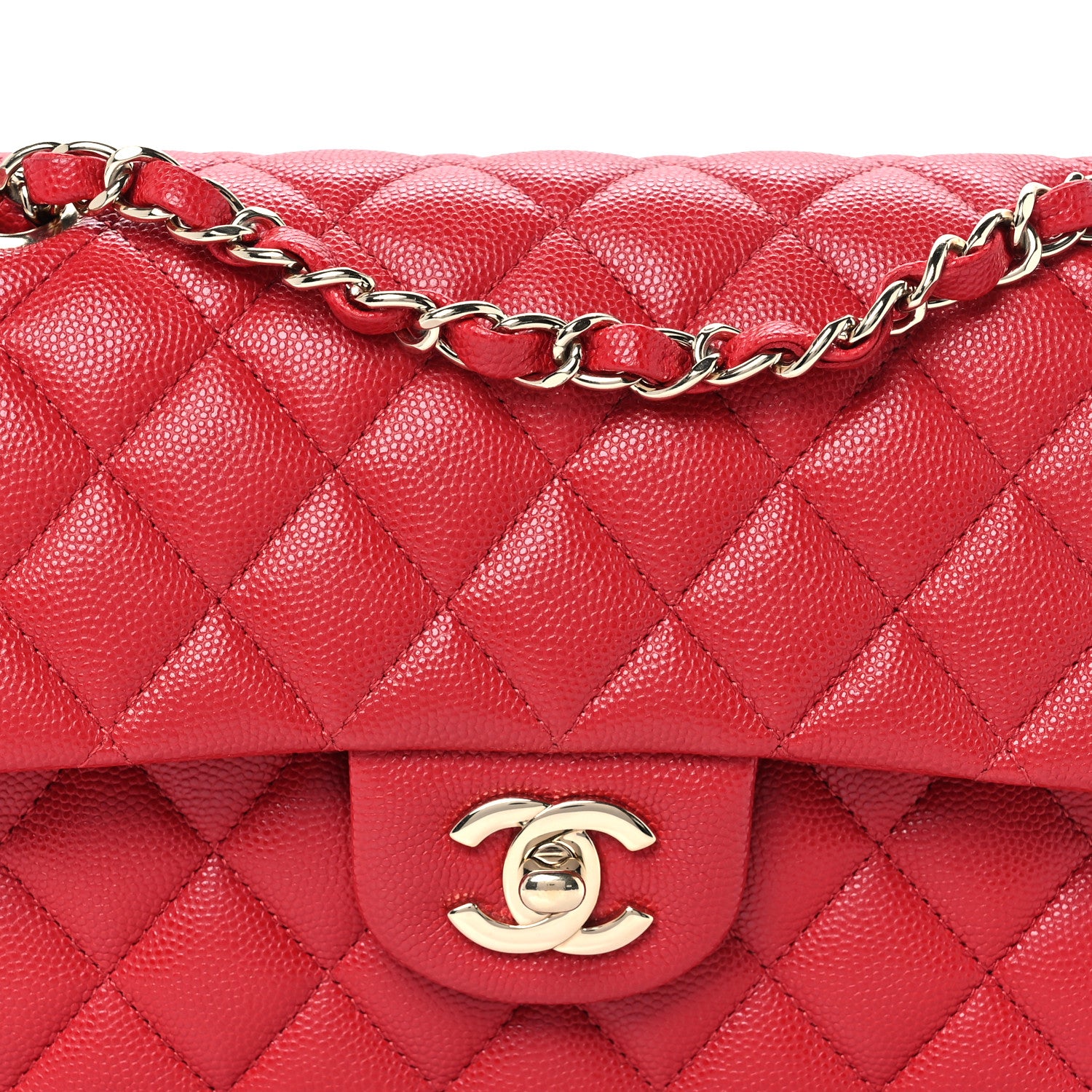 Chanel Caviar Quilted Small Double Flap Red 9 of 11