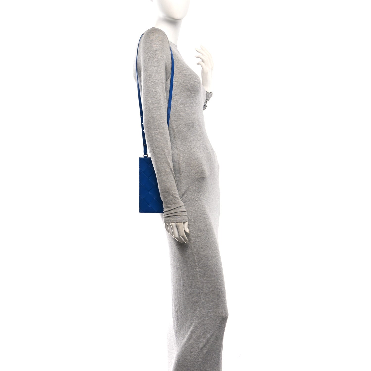 Bottega Veneta Nappa Maxi Intrecciato Phone Pouch Blue 2 of 10