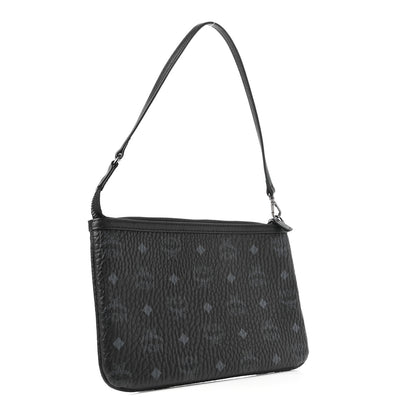 MCM Visetos Liz Shopper Tote Pouch Black 3 of 5