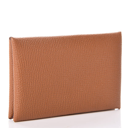 Hermes Epsom Calvi Card Case Gold 3 of 7