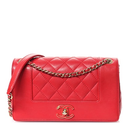 Chanel Sheepskin Quilted Medium Vintage Mademoiselle Flap Red 1 of 11