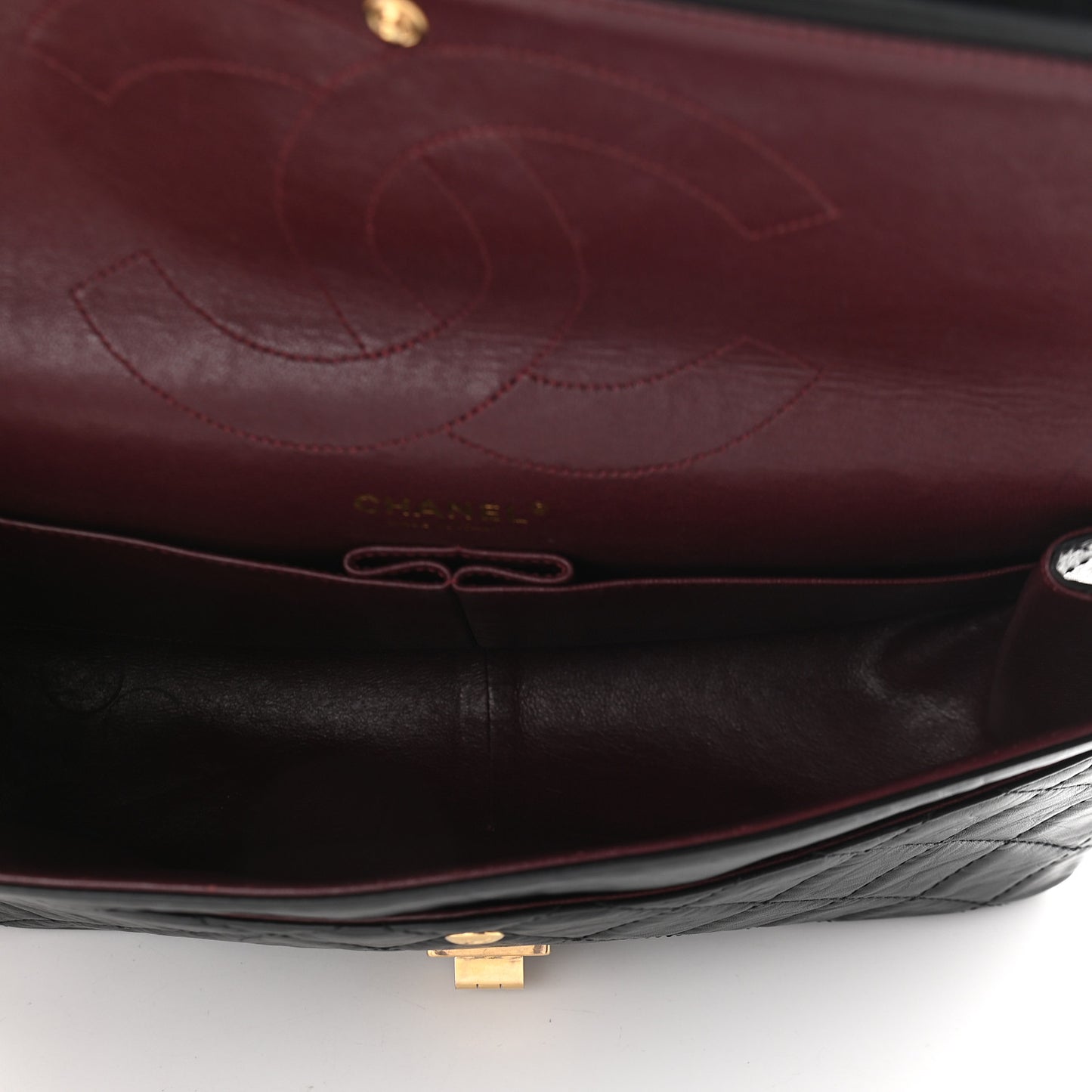 Aged Calfskin Quilted 2.55 Reissue 227 Flap Black
