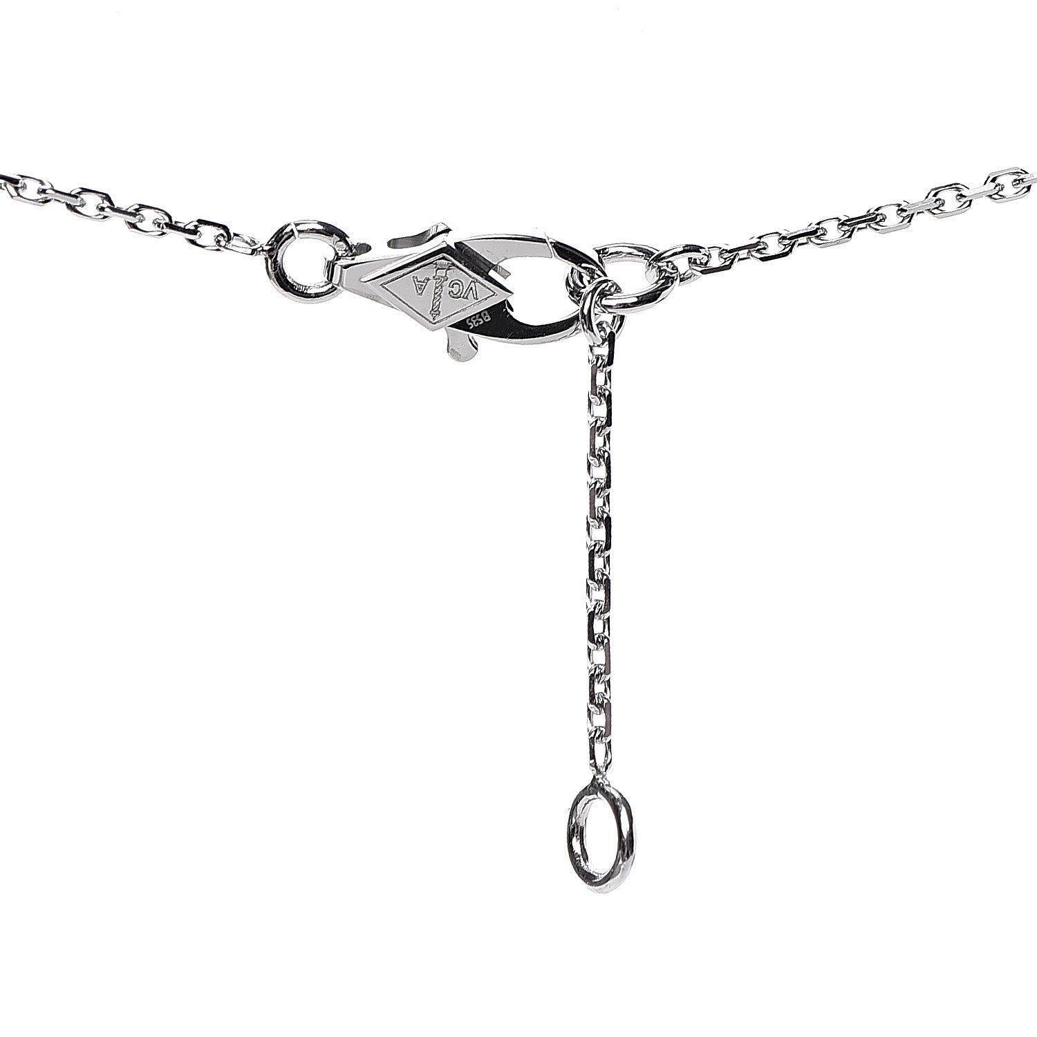 Van Cleef & Arpels 18K White Gold Turquoise Sweet Alhambra Butterfly Pendant Necklace 6 of 8