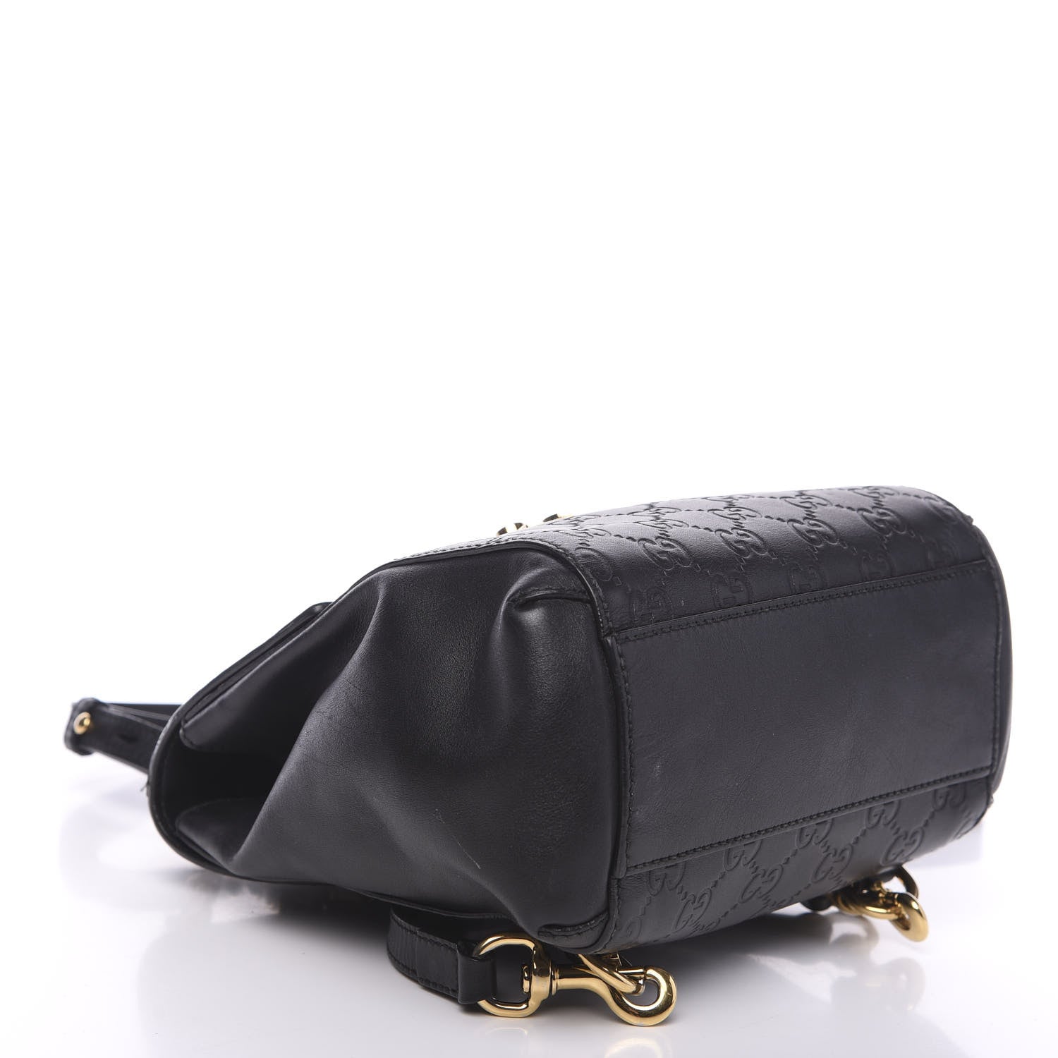 Gucci Guccissima Signature Padlock Backpack Black 3 of 15