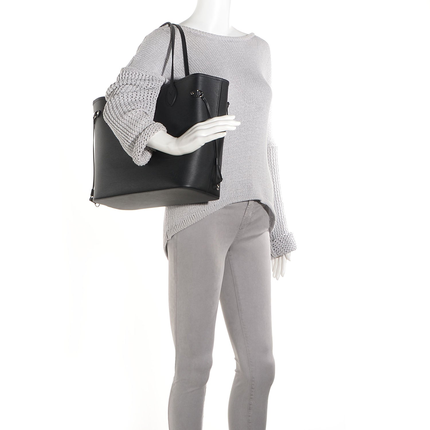 Louis Vuitton Epi Neverfull MM Black 2 of 9