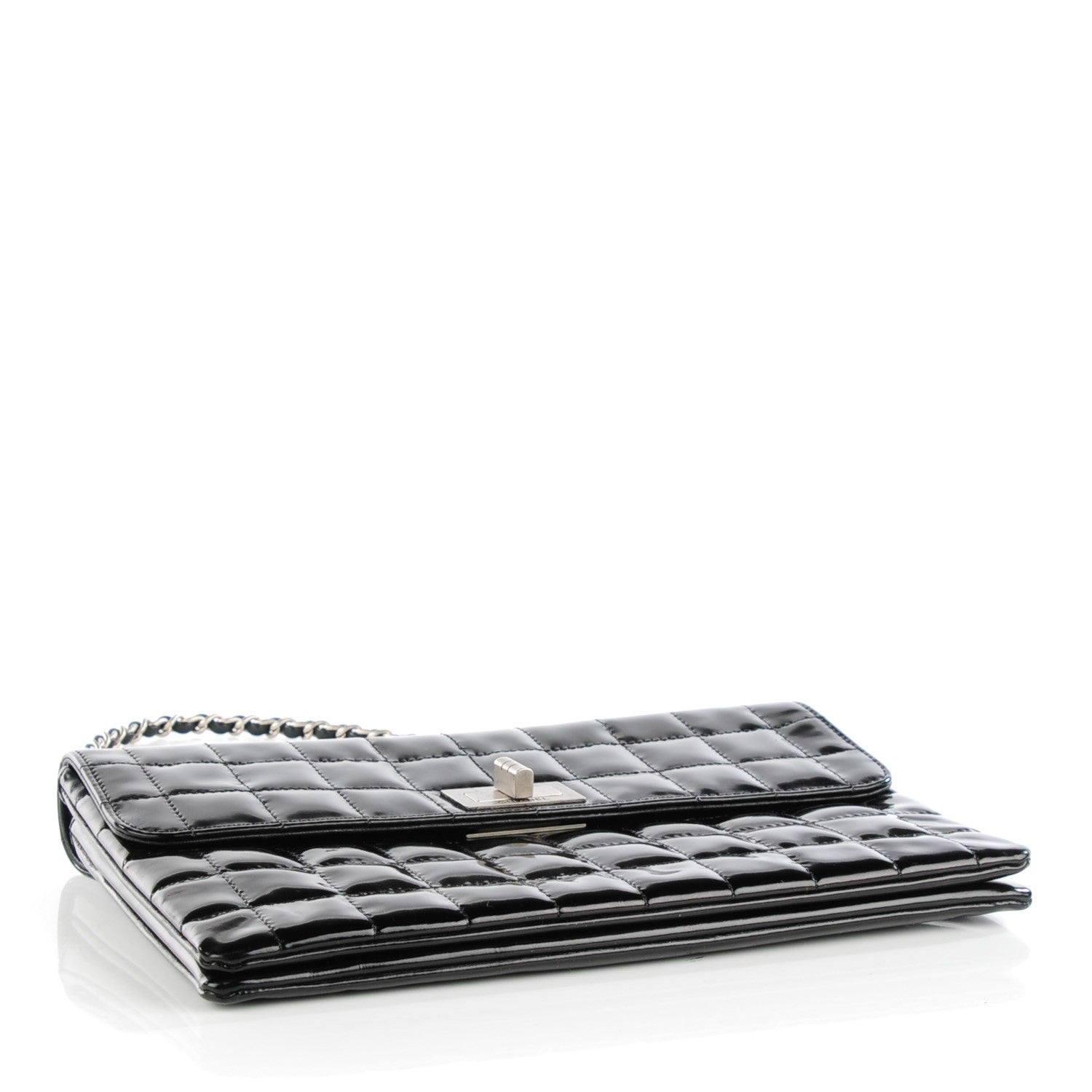 Chanel Patent Chocolate Bar Mademoiselle Flap Black 4 of 8