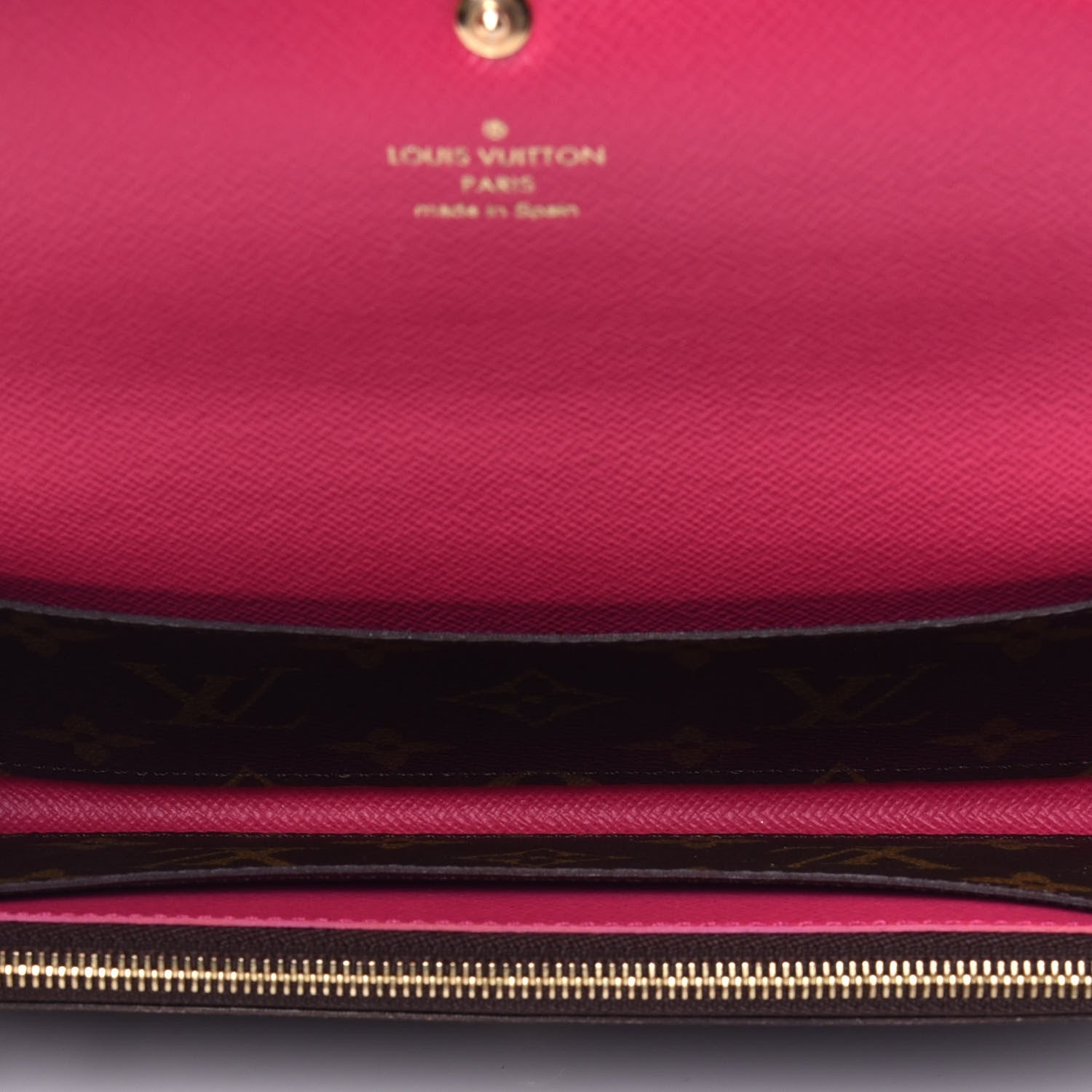 Louis Vuitton Monogram Bloom Flower Emilie Wallet Fuchsia 5 of 8