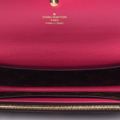 Louis Vuitton Monogram Bloom Flower Emilie Wallet Fuchsia 5 of 8