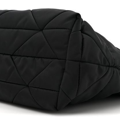 Prada Re-Nylon Nappa Triangle Quilted Padded Double Handled Zip Pocket Tote Black 8 of 9