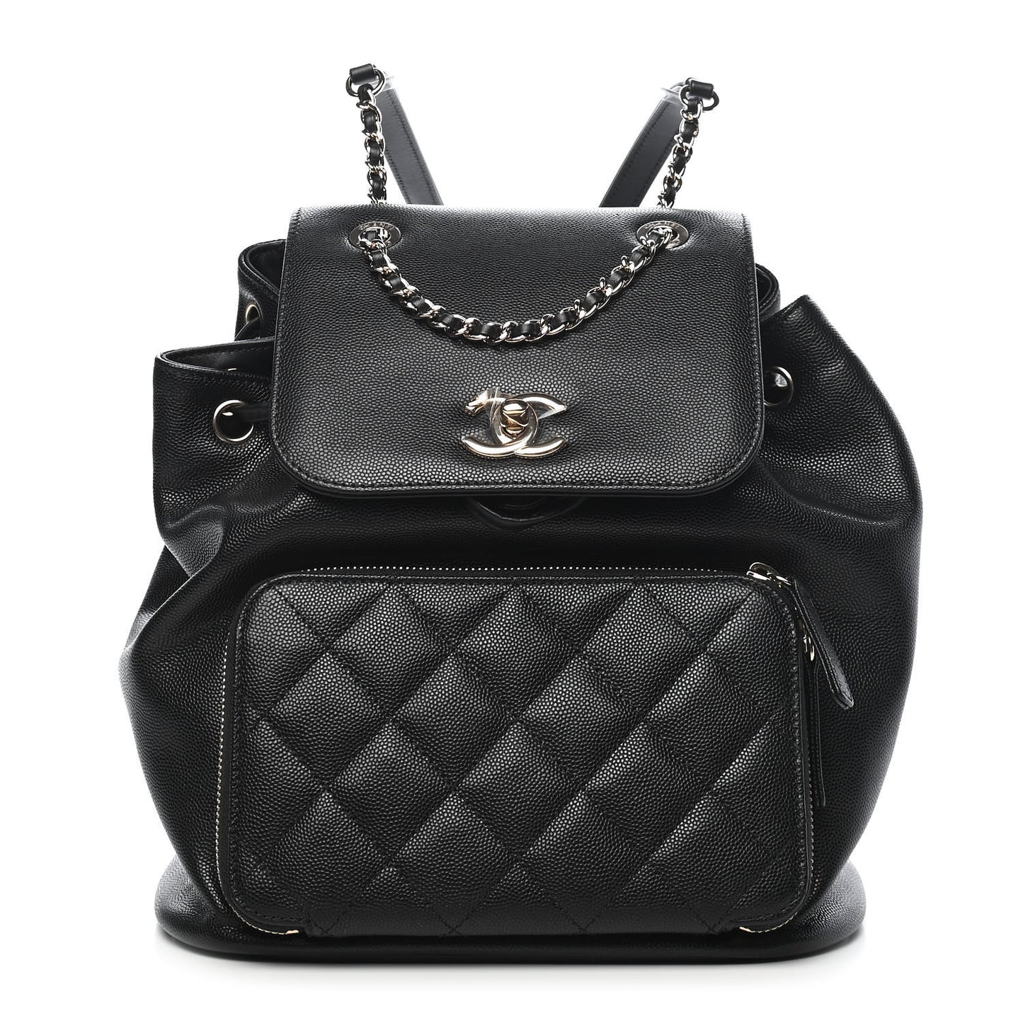 Caviar Quilted Business Affinity Backpack Black