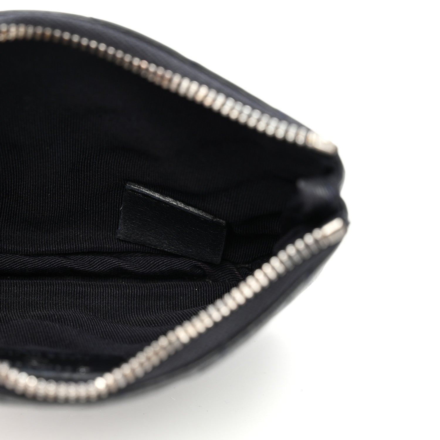 Chanel Lambskin Chevron Quilted Studded Small Cosmetic Case Dark Navy 5 of 10