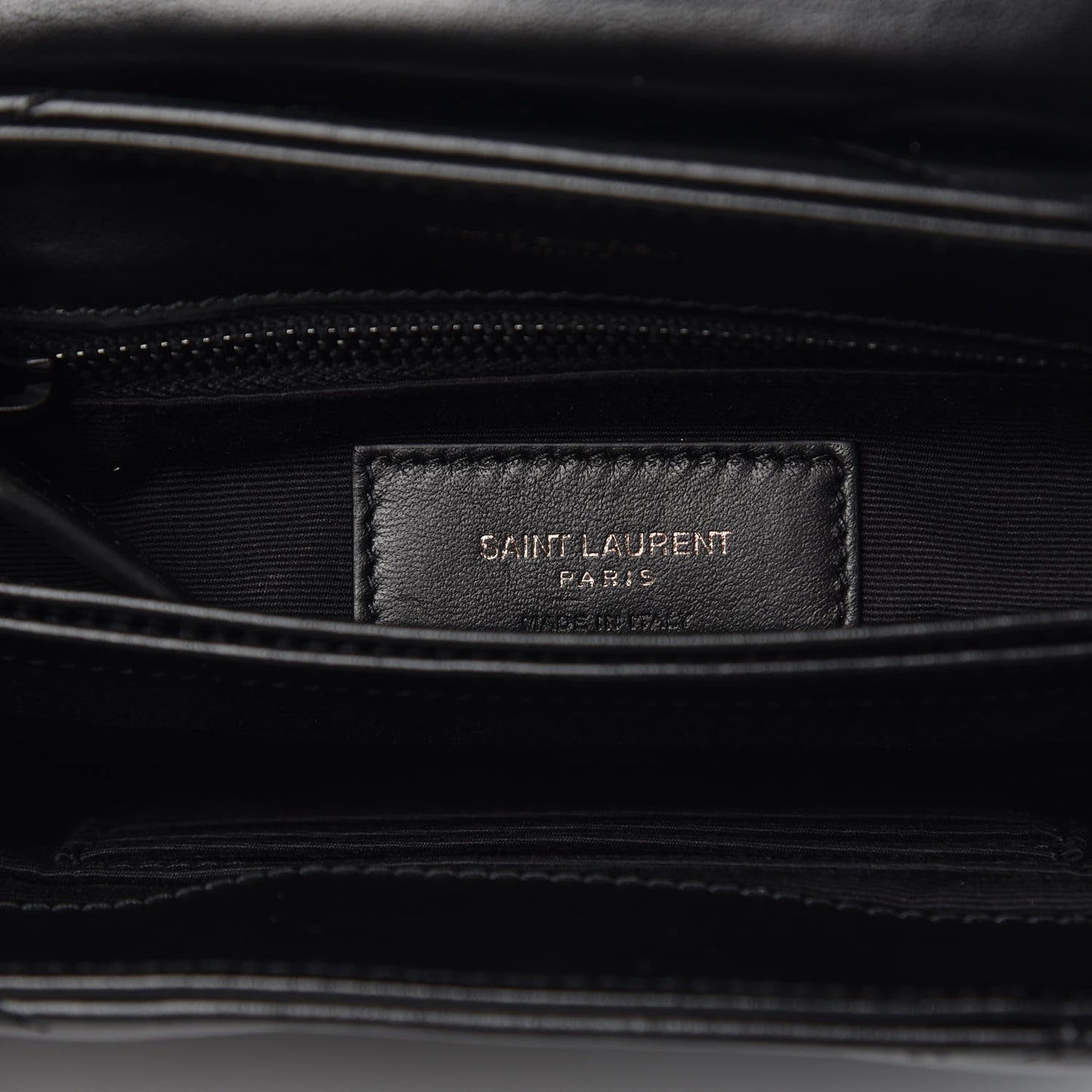 Calfskin Y Quilted Monogram Toy Loulou Crossbody Bag Black
