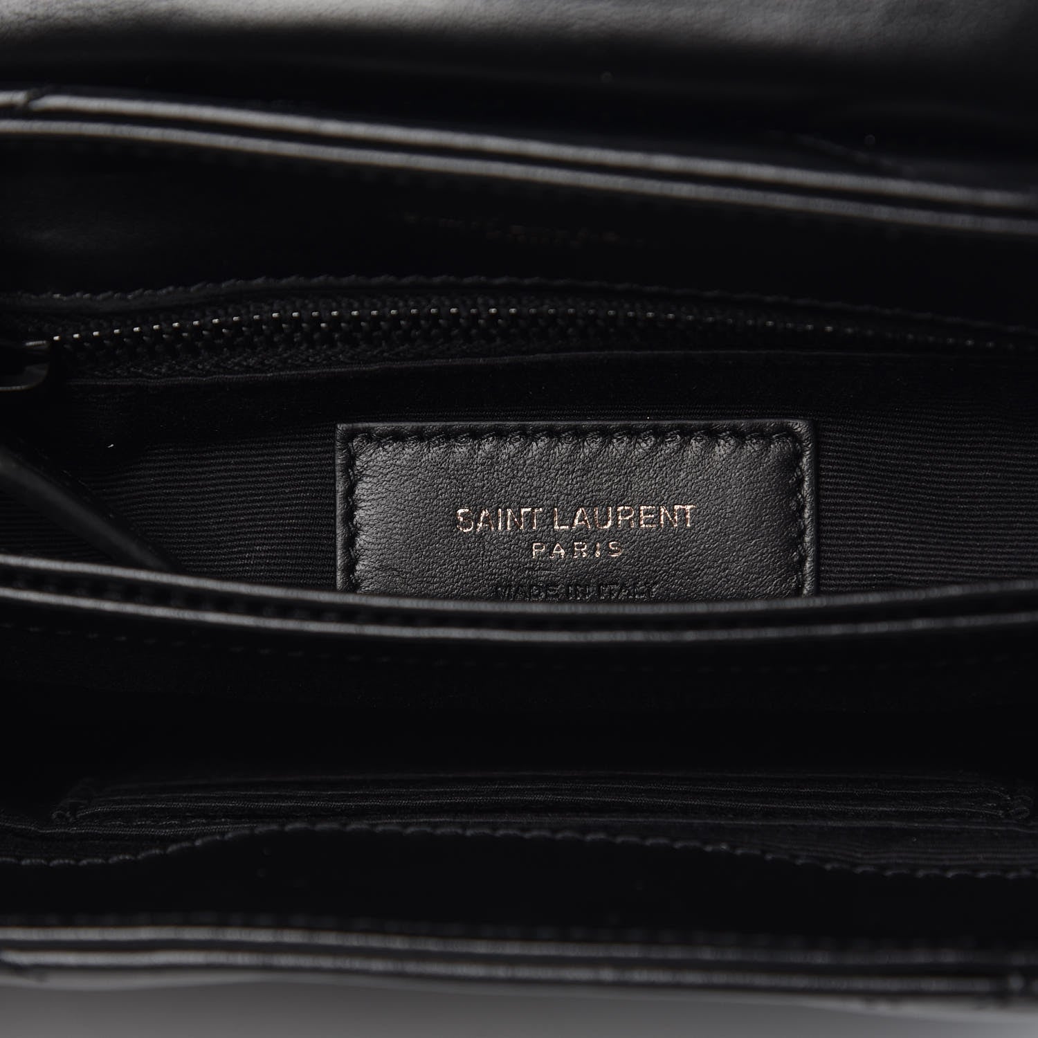 Saint Laurent Calfskin Y Quilted Monogram Toy Loulou Crossbody Bag Black 6 of 9