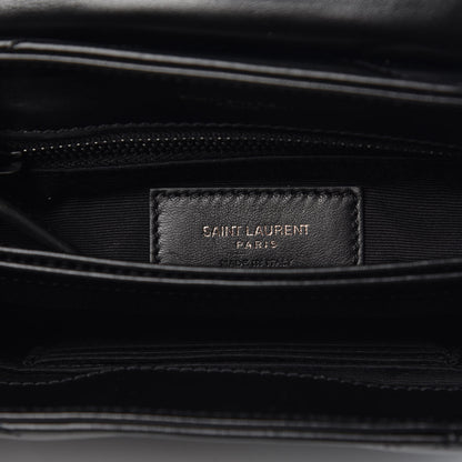 Saint Laurent Calfskin Y Quilted Monogram Toy Loulou Crossbody Bag Black 6 of 9