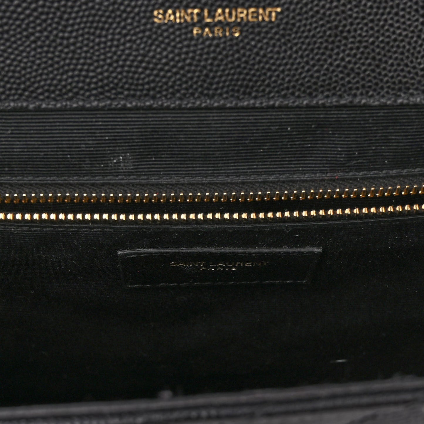 Grain De Poudre Matelasse Chevron Large Monogram Satchel Black