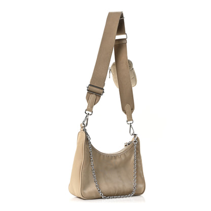 Prada Nylon Re-Edition 2005 Shoulder Bag Deserto 2 of 10