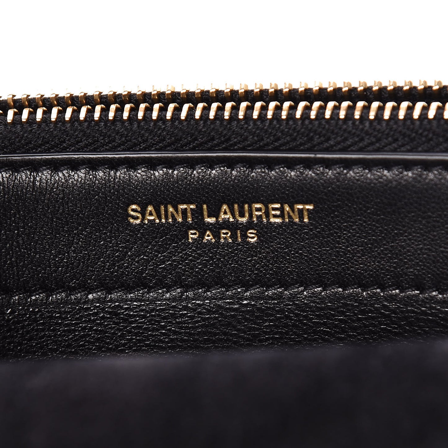 Metallic Goatskin Lambskin Classic Monogram Kate Tassel Chain Wallet Gold