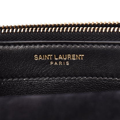 Saint Laurent Metallic Goatskin Lambskin Classic Monogram Kate Tassel Chain Wallet Gold 8 of 8