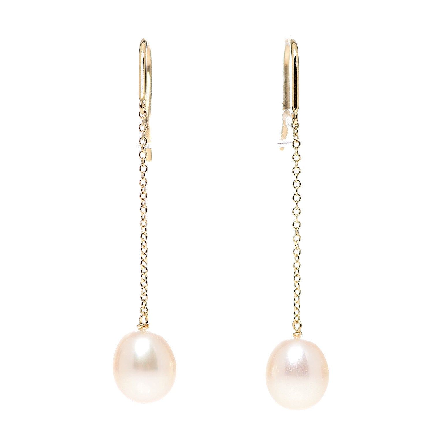 Tiffany 18K Yellow Gold Elsa Peretti Pearls By The Yard Drop Earrings 1 of 3