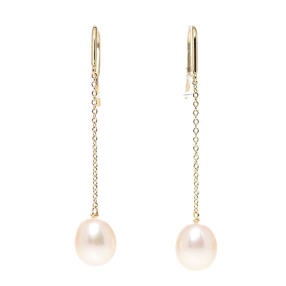 Tiffany 18K Yellow Gold Elsa Peretti Pearls By The Yard Drop Earrings 1 of 3