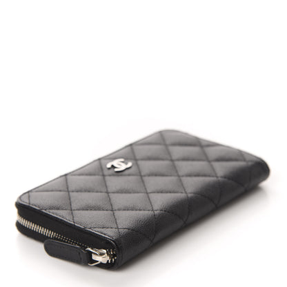 Chanel Caviar Quilted Small Zip Around Wallet Black 4 of 9