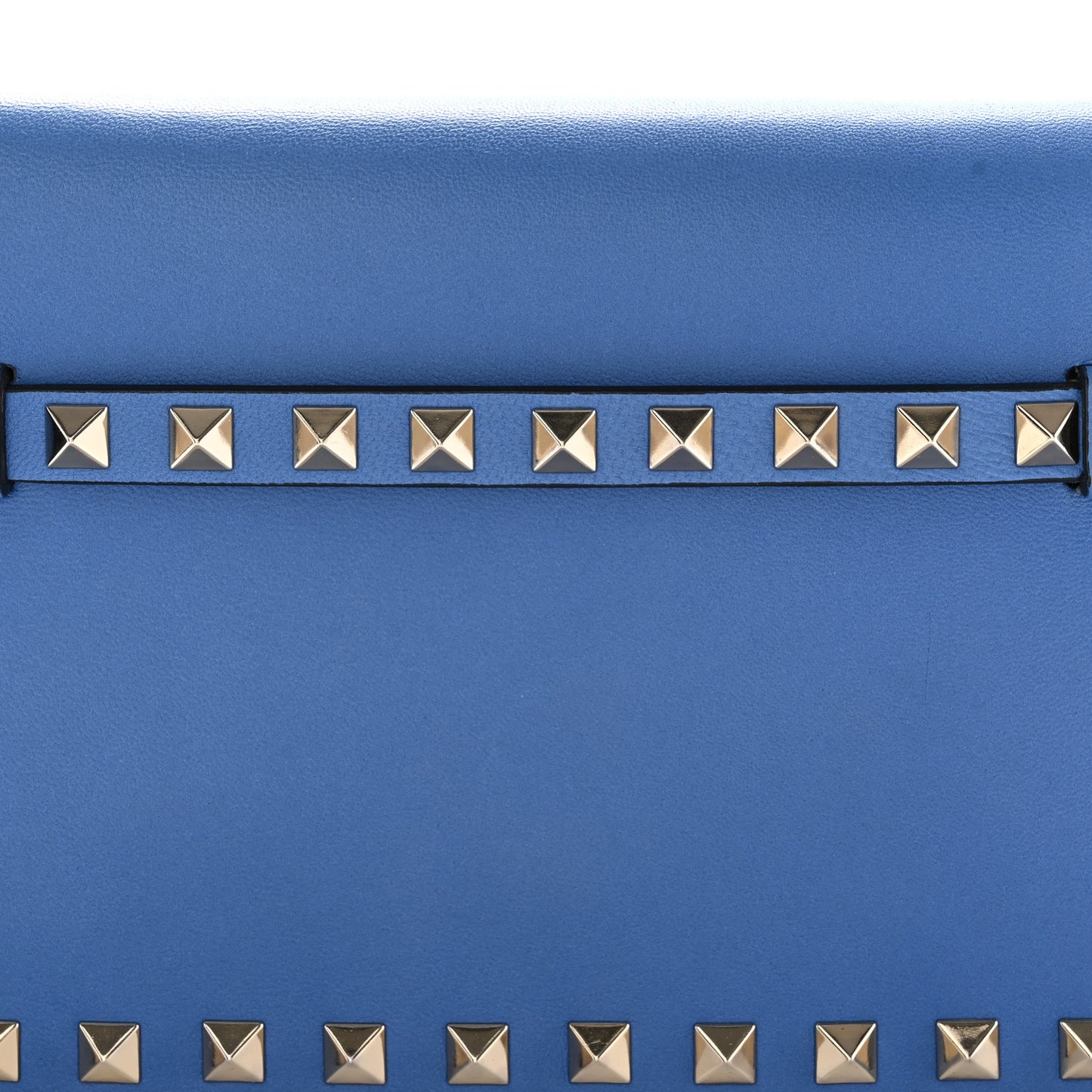 Nappa Small Rockstud Wristlet Clutch Light Sapphire