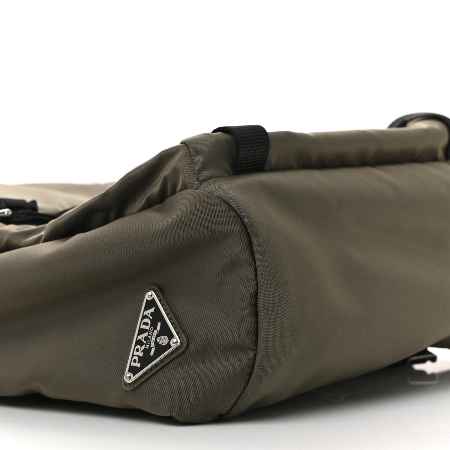 Prada Tessuto Nylon Montagna Double Buckle Backpack Militare 10 of 11