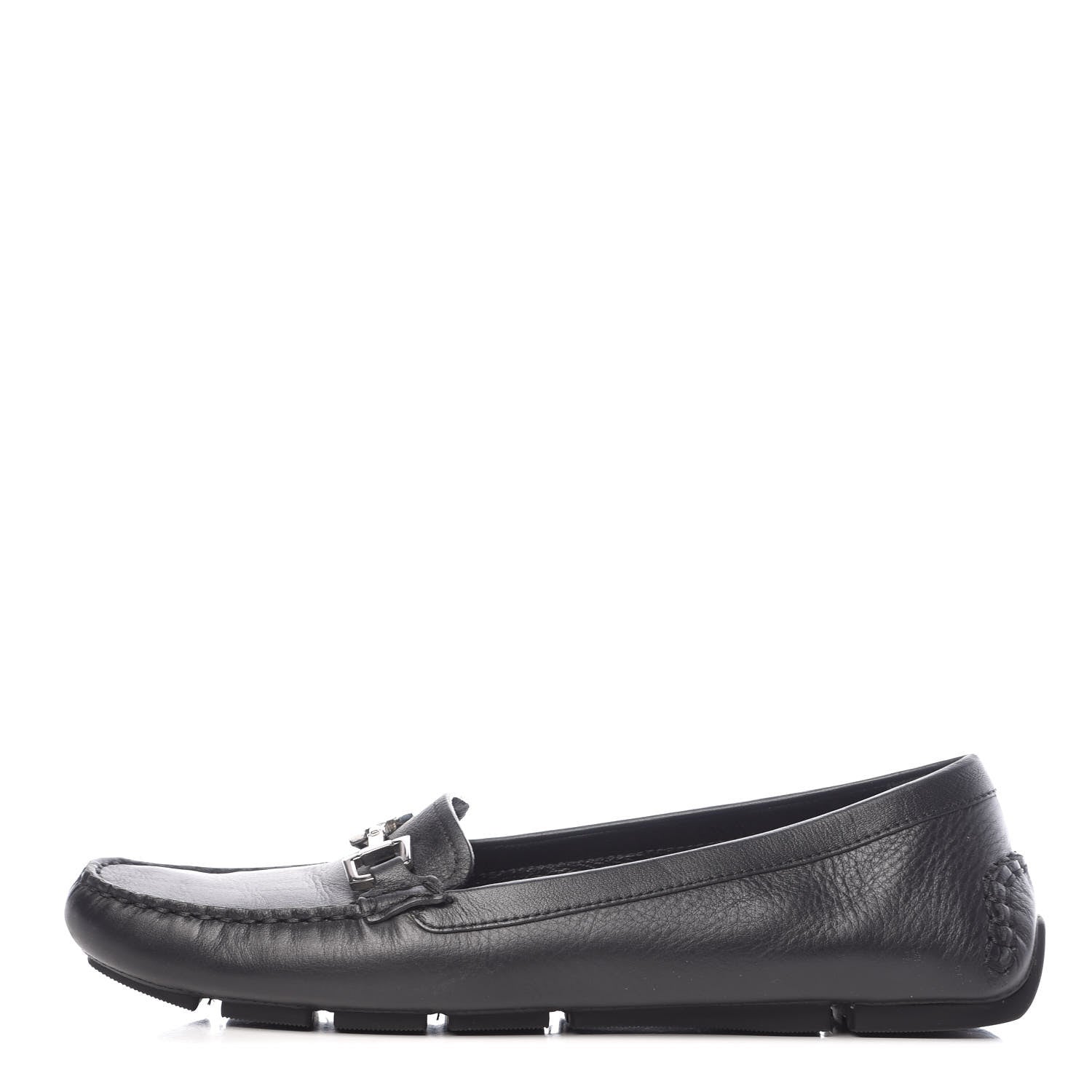Gucci Calfskin Womens Driver Loafers 38 Black 1 of 12
