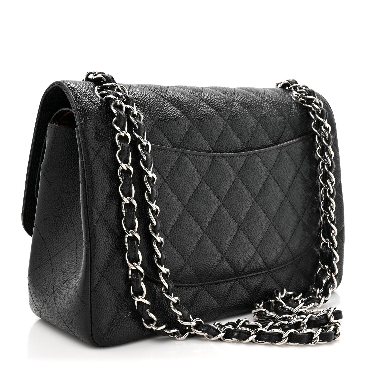 Chanel Caviar Quilted Jumbo Double Flap Black 3 of 12