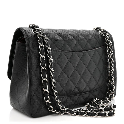 Chanel Caviar Quilted Jumbo Double Flap Black 3 of 12