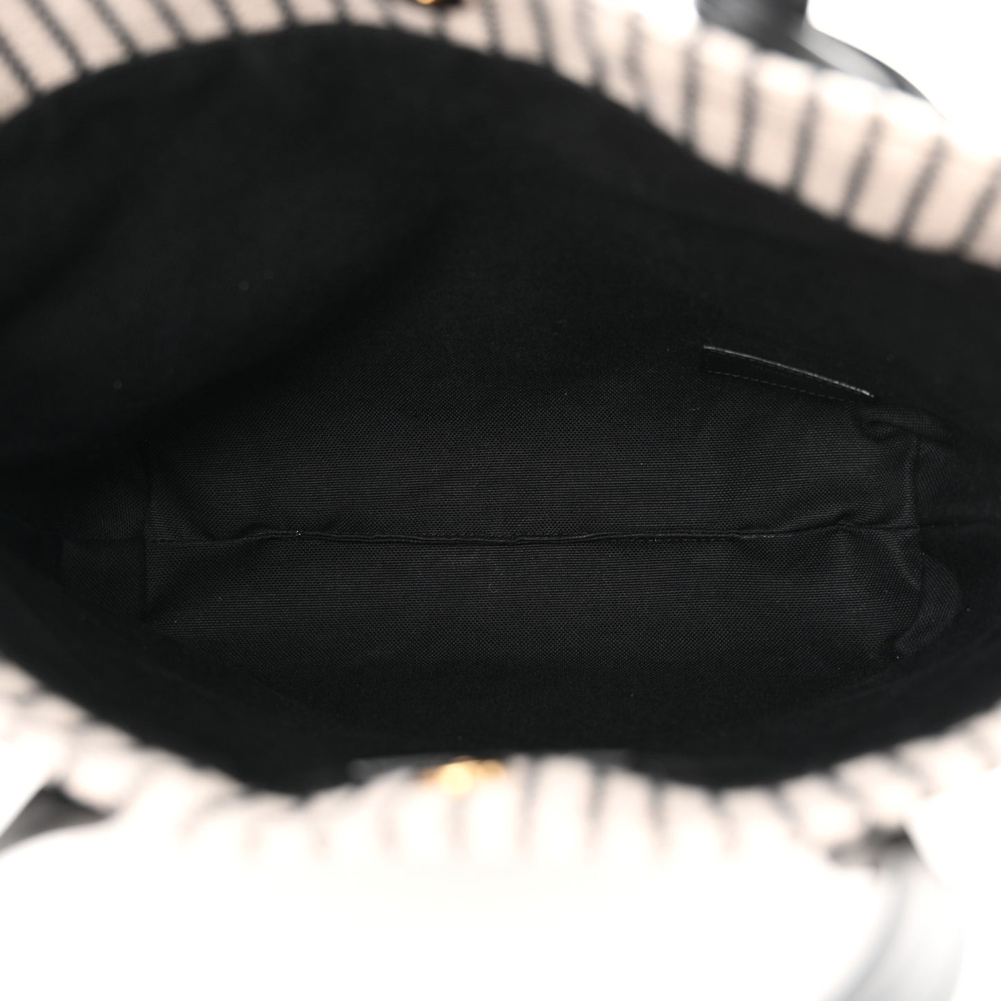Canvas Striped Toy Shopping Tote Grey Black