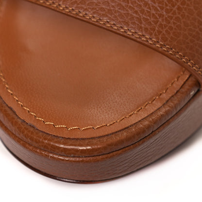 Louis Vuitton Grained Calfskin Horizon Platform Sandals 41 Cognac 8 of 9