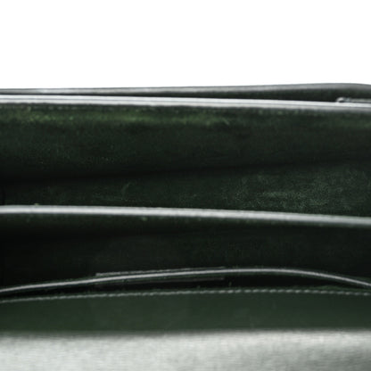 Saint Laurent Calfskin Medium Monogram Sunset Dark Green 5 of 9