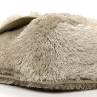 Saint Laurent Calfskin Shearling Monogram Medium Niki Chain Satchel Grey 9 of 10