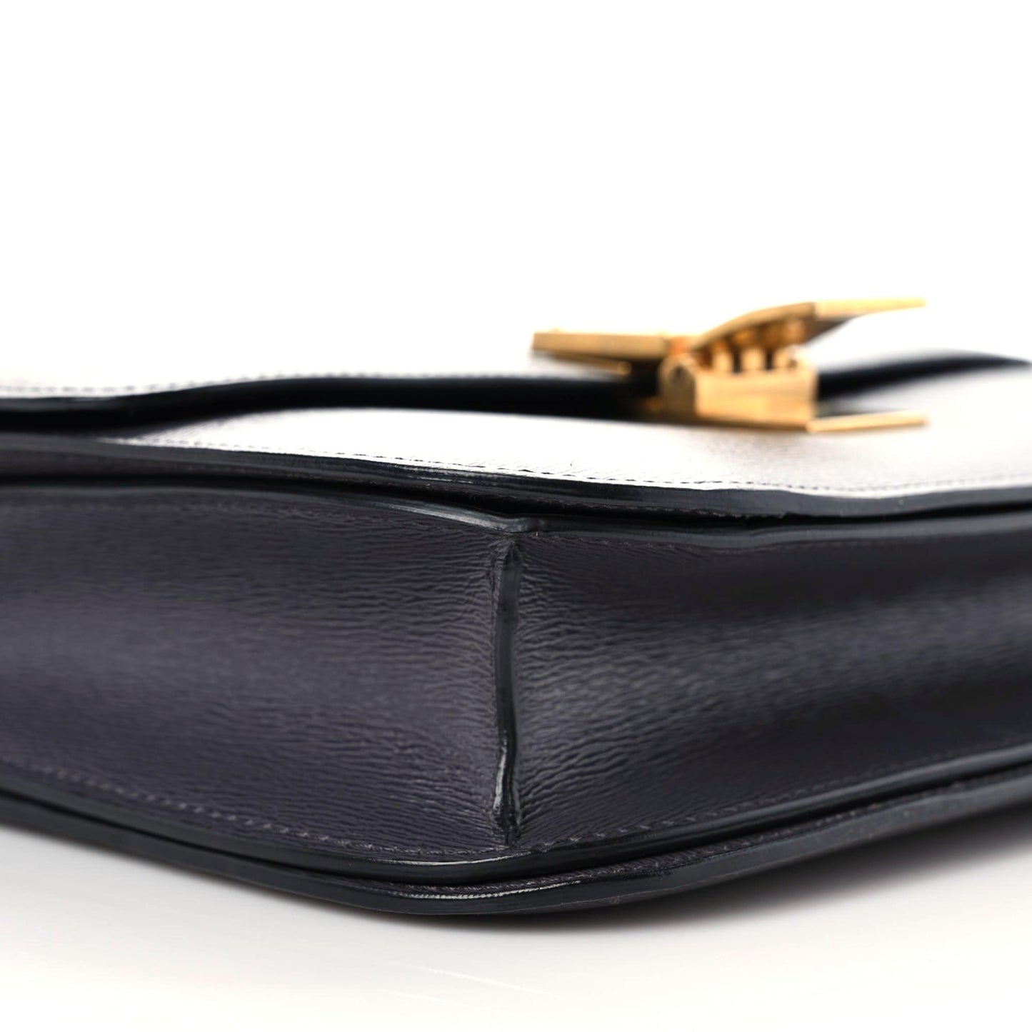 Liege Calfskin Medium Classic Box Flap Bag Dark Blue