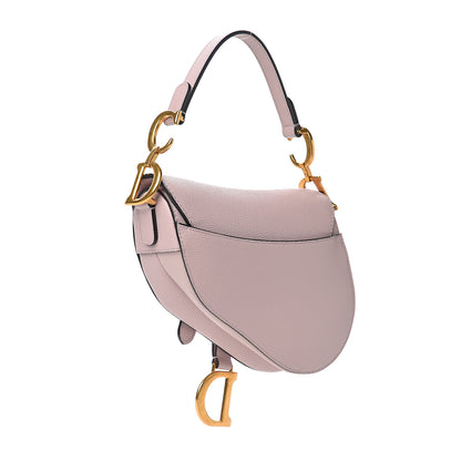 Christian Dior Grained Calfskin Mini Saddle Bag Light Pink 2 of 8