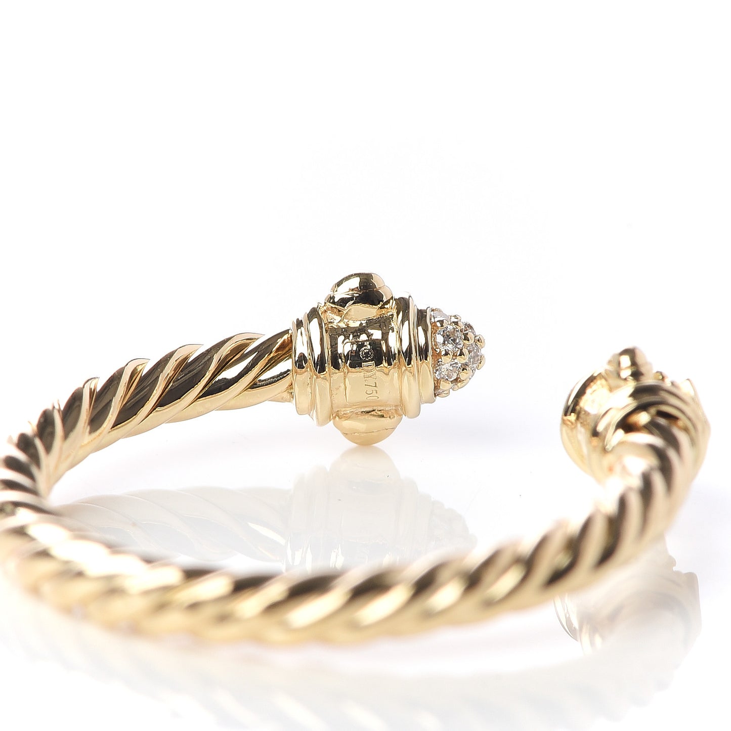 18K Yellow Gold Diamond Renaissance Ring 49 4.75