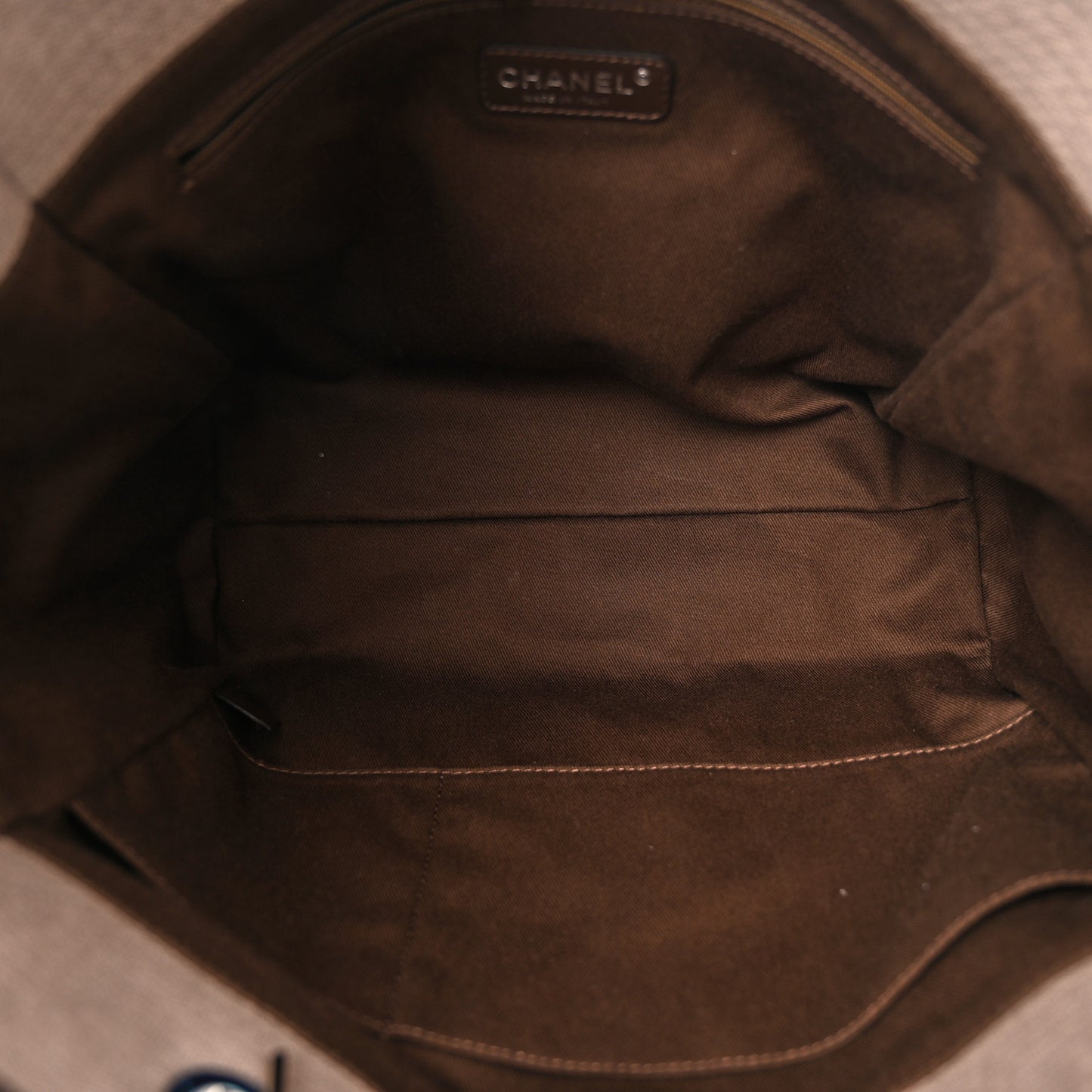 Canvas Small Deauville Tote Beige Brown