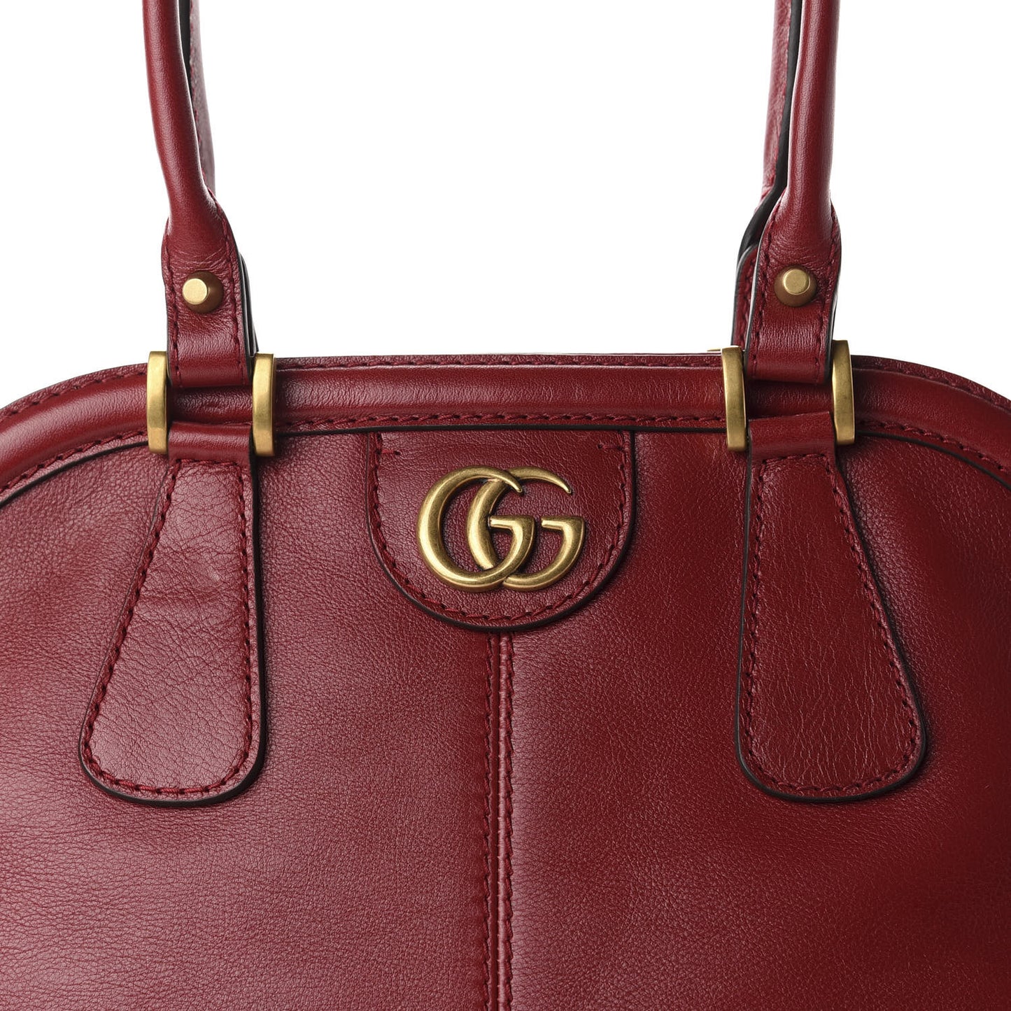 Calfskin Large Re(Belle) Top Handle Bag Red