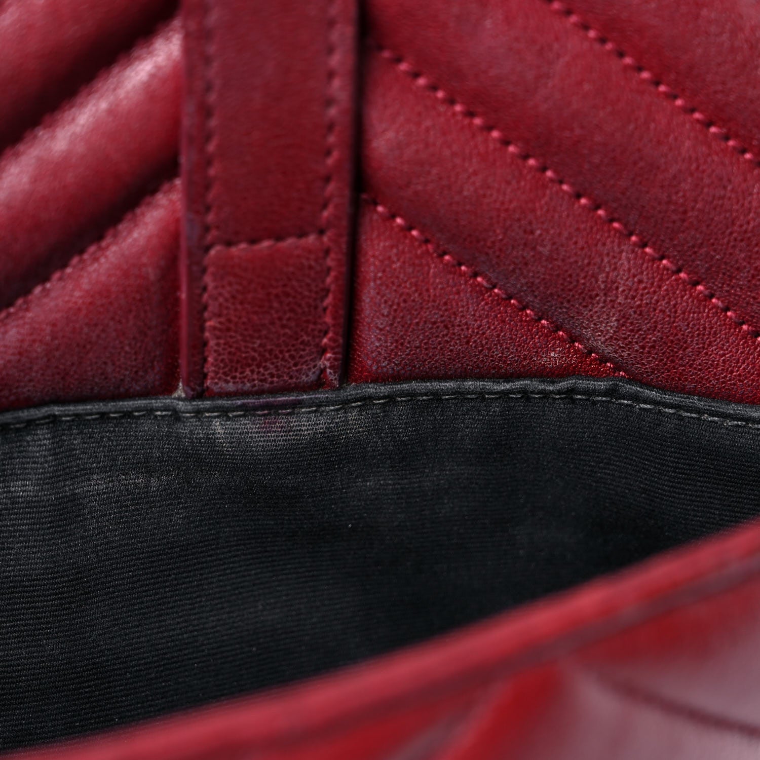 Saint Laurent Sheepskin Matelasse Chevron Large College Monogram Satchel Oxblood 21 of 26