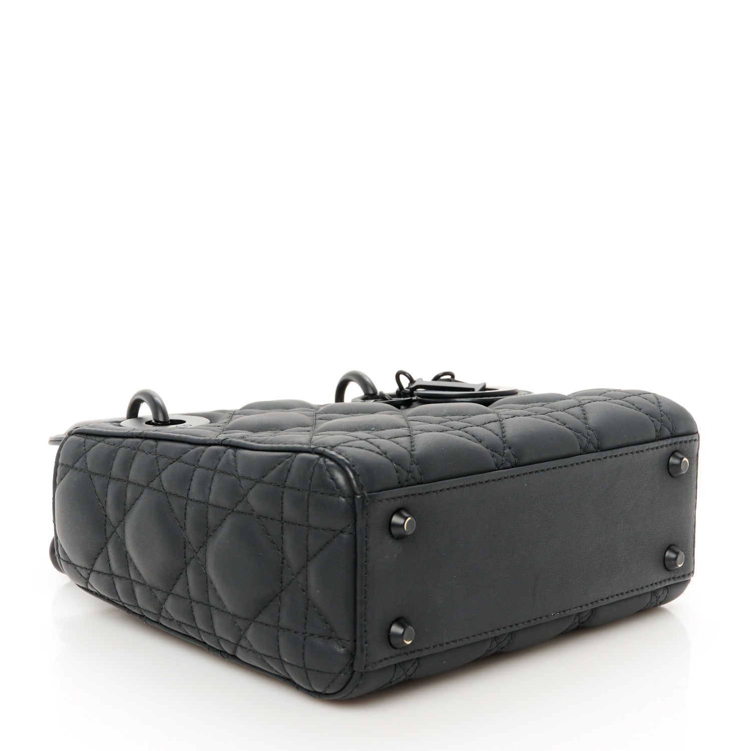 Christian Dior Ultra Matte Calfskin Cannage Mini Lady Dior Black 4 of 11