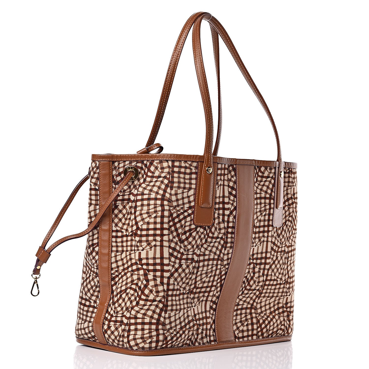 MCM Visetos Medium Liz Reversible Shopper Tote Cognac 6 of 15