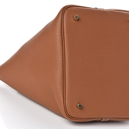 Hermes Taurillon Clemence Picotin Lock 22 MM Gold 8 of 10