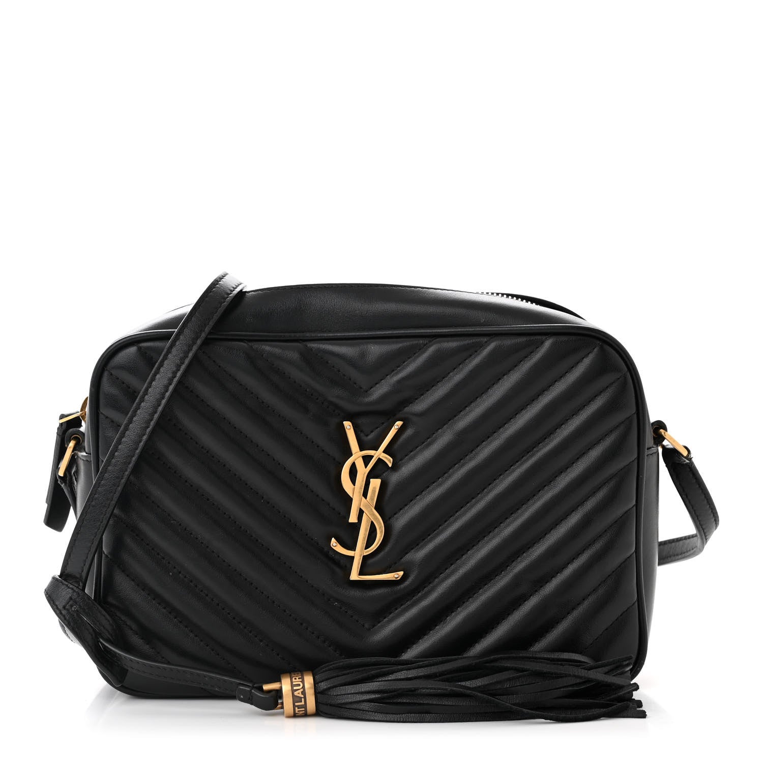 Saint Laurent Calfskin Matelasse Monogram Lou Camera Bag Black 1 of 14