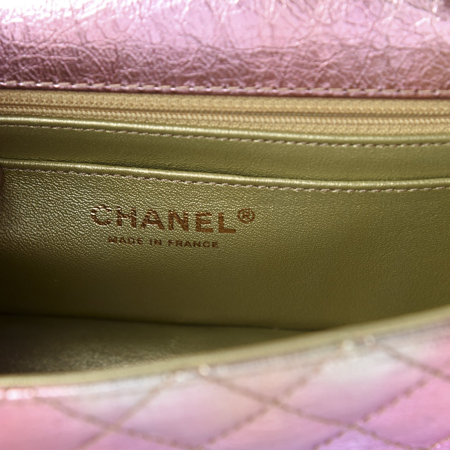 Metallic Goatskin Quilted Mini 2.55 Reissue Flap Multicolor