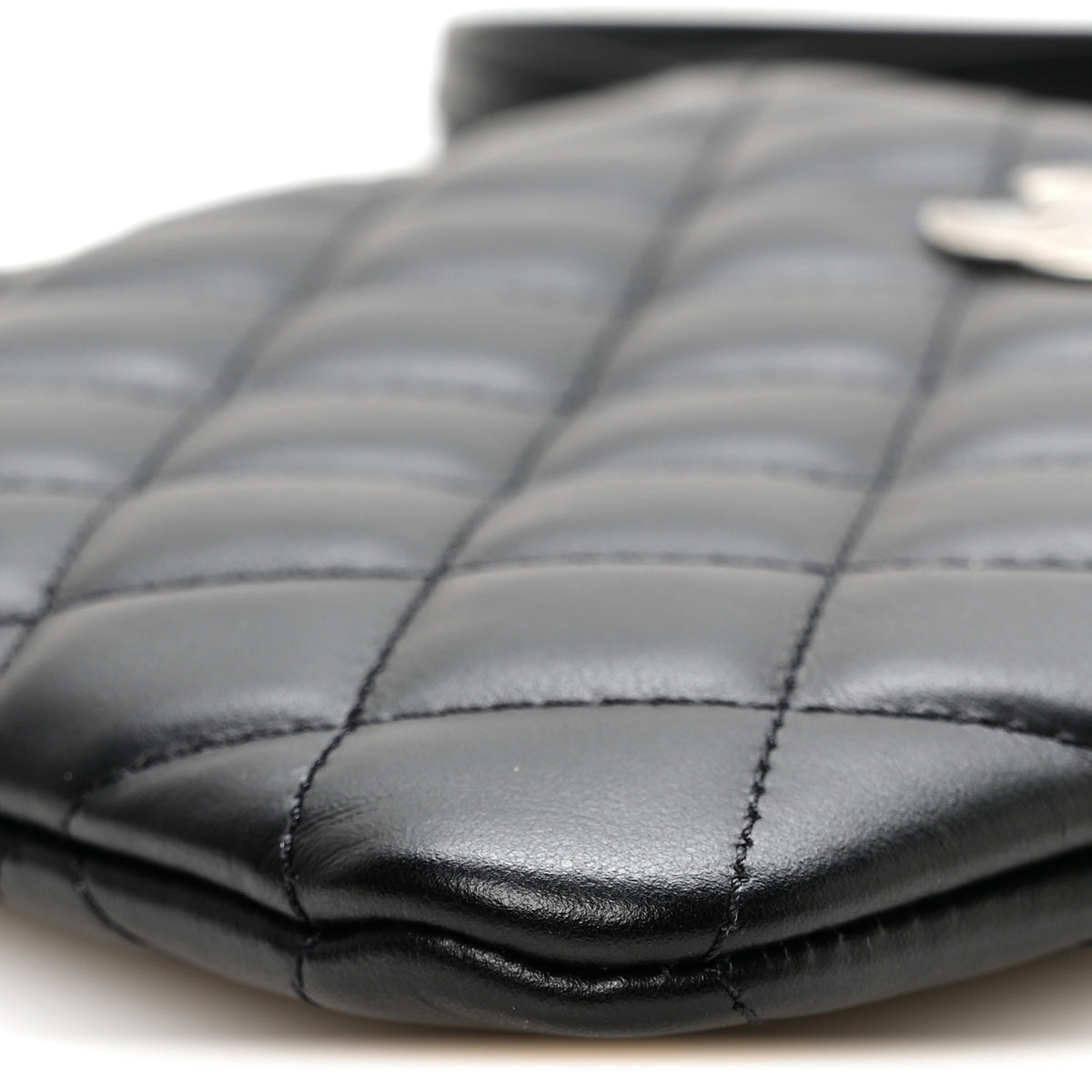 Lambskin Quilted Uniform Crossbody Bag Black