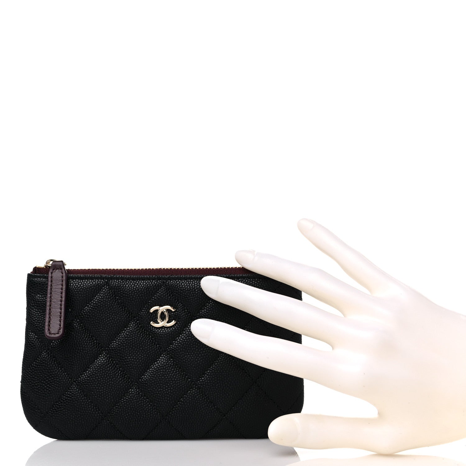 Chanel Caviar Quilted Small Cosmetic Case Black 2 of 8